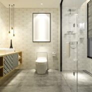 Conception d'une salle de bain avec douche italienne wc intégré et design extrêmement moderne