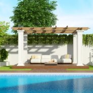 Projet d'aménagement d'un jardin de 400 m² avec agrémenté nation de l'espace piscine et végétalisation de l'ensemble de la clôture